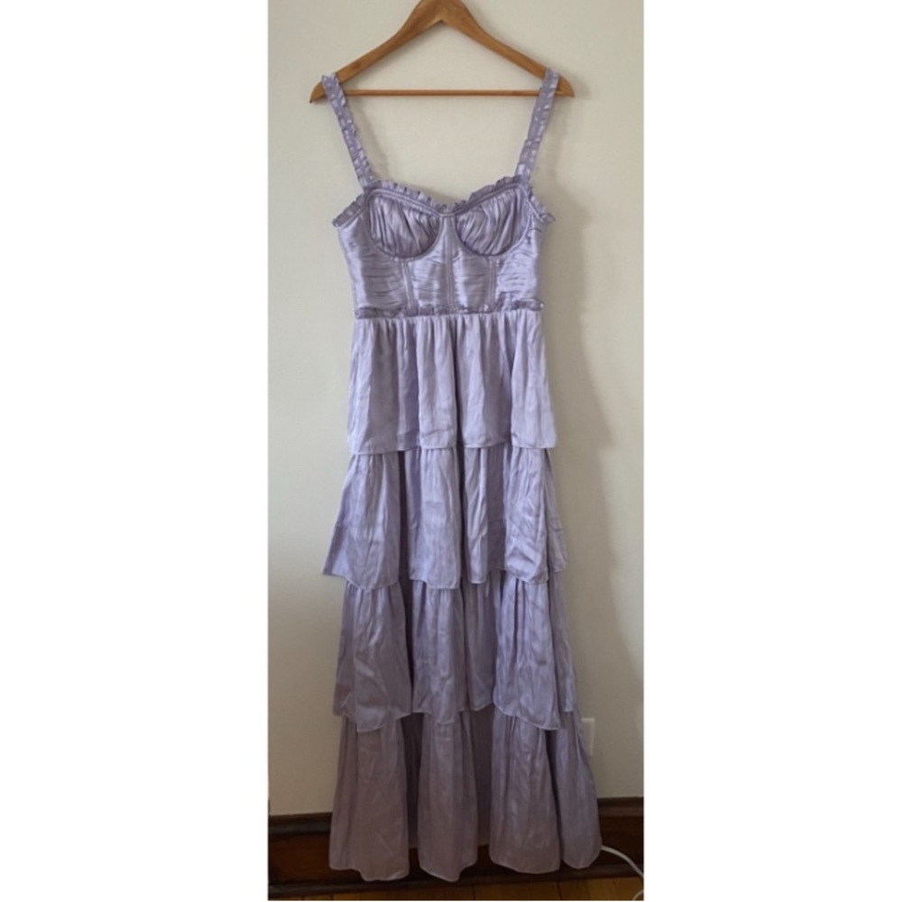 Anthropologie ASTR the Label Tiered Maxi Dress | Light Purple | Size M